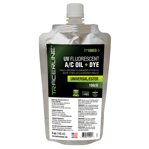 Tracer Products LUBE,DYED,A/C,POE,100CST,1X5OZ Tracer Products LUBE,DYED,A/C,POE,100CST,1X5OZ