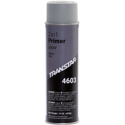 Transtar Autobody Products 4603 2 in 1 Primer, 20 oz Aerosol Can, Gray, 15 to 20 min Dry Curing