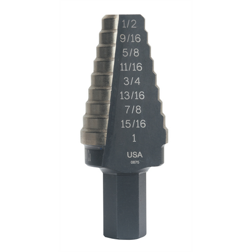Vise Grip 20 8 HOLE SIZES (9/16"-1") UNIBIT STEP DRILL Vise Grip 20 8 HOLE SIZES (9/16"-1") UNIBIT STEP DRILL