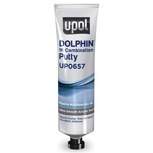 U Pol Products DOLPHIN UP0657 1K Combination Putty, 200 g Tube, Olive Green, Liquid