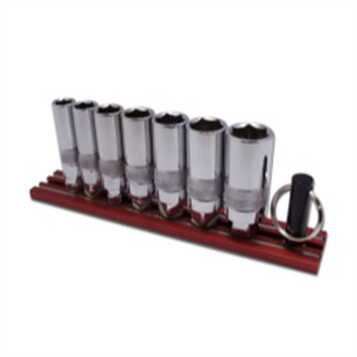 VIM Tools Deep Dual Drive SAE Chrome Sockets Set, 1/4 Inch Drive 7Pc.