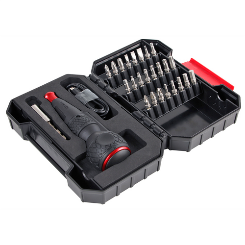 Vessel Tools Rechargeable Ball Grip Screwdriver with 25-pc Bit Set