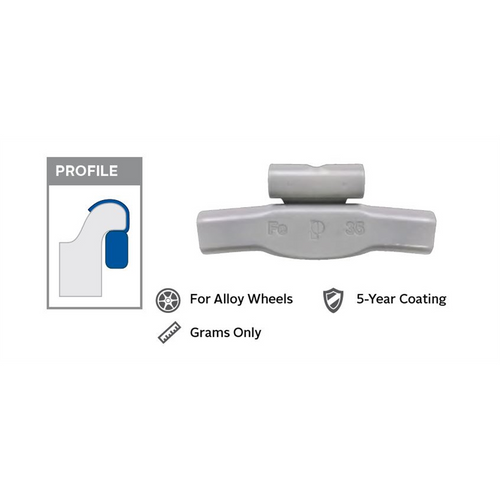 Wegmann Automotive 30 g Steel Coated Clip-on FNFE Orange Series Wheel Weight (Box of 25)