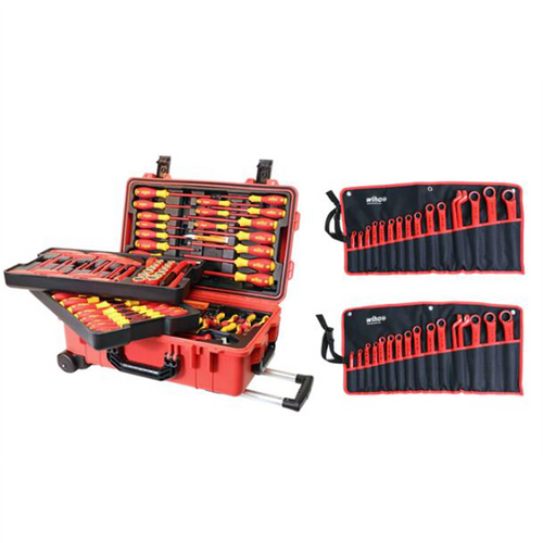Wiha Tools 112 Piece Master Electrician's Insulated Tool Set in Rolling Hard Case Wiha Tools 112 Piece Master Electrician's Insulated Tool Set in Rolling Hard Case