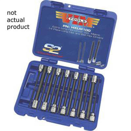 VIM Tools 3 mm Ball Hex Blade, 3/8 Square Drive Holder, 6 Inch OAL