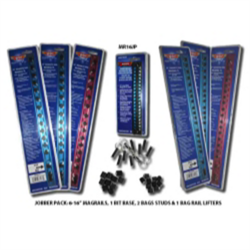 VIM Tools 10 Piece Magrail Jobber Pack, Includes (6) 16 Inch Magrails, (3) 1/2 Inch Peg Packs And (3) 3/8, (2) Packs Of Studs, Rail Lifters And A Bit Base