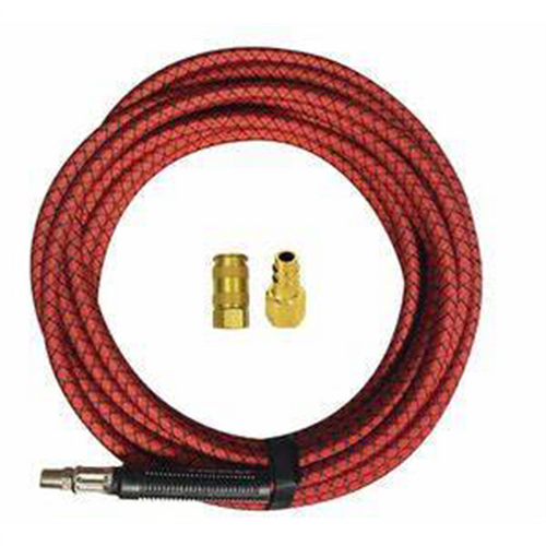 Reading Technologies  SHC-50 Conductive Air Hose, MNPT, 50 ft L, 400 psi Working, Polyester Silicon Composite, 3/8 in ID, Black/Red