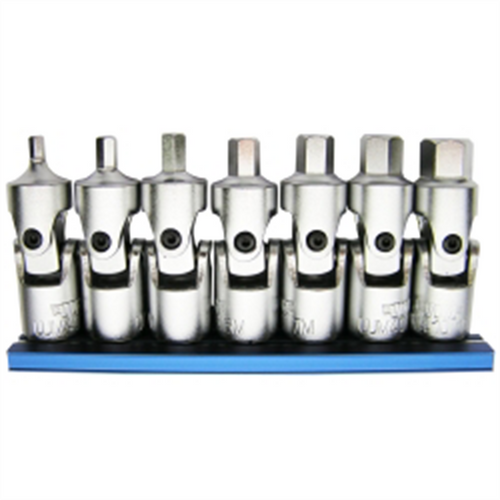 VIM Tools Universal Joint Stubby Metric Hex Driver Set, 7 Piece 3 mm Thru 10 mm
