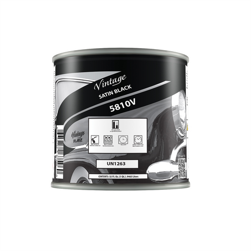 Vintage Flatz CP5810-4 Hot Rod Color, 1 qt Can, Black, Liquid, 24 hr Curing