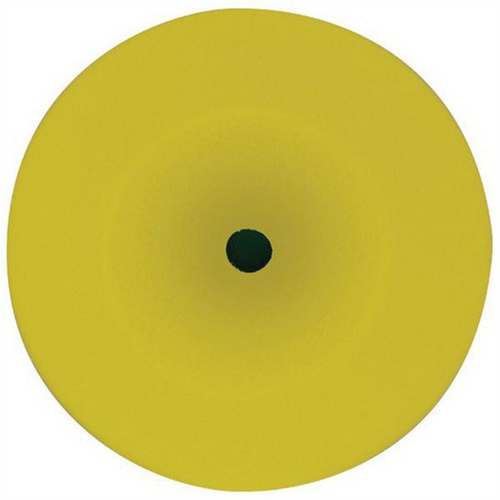 Wizards Products 11204 High Density Buffing Pad, 8-1/2 in Overall Dia, Hook and Loop, Yellow