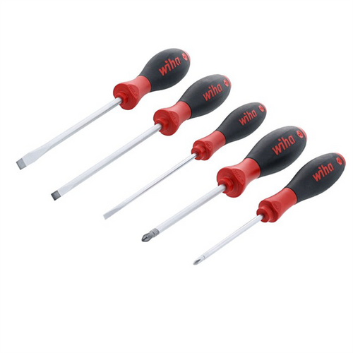 Wiha Tools 5 Piece SoftFinish Slotted and Phillips Screwdriver Set Wiha Tools 5 Piece SoftFinish Slotted and Phillips Screwdriver Set
