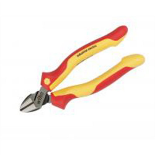 Wiha Tools Insul. Industrial Diagonal Cutters 6.3" OAL. Industrial brushed finish. Two component ergo cushion grips. New Dynamic Joint Provides 40% Easier Cuts and Significantly Longer Tool Life