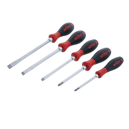 Wiha Tools 5 Piece SoftFinish X Heavy Duty Slotted and Phillips Screwdriver Set Wiha Tools 5 Piece SoftFinish X Heavy Duty Slotted and Phillips Screwdriver Set