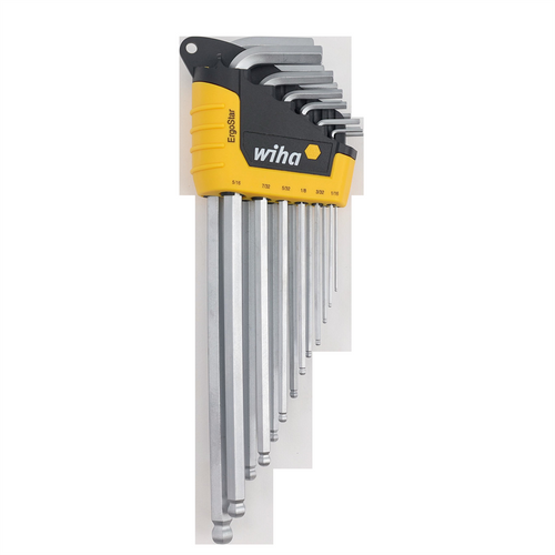 WIHA Tools 13 Piece ErgoStar Ball End Hex L-Key Set - Inch WIHA Tools 13 Piece ErgoStar Ball End Hex L-Key Set - Inch
