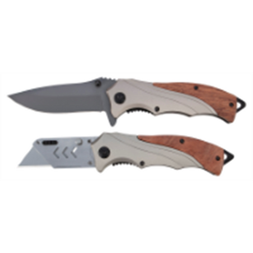 Wilmar Corp. / Performance Tool Northwest Trail 2pc Hardwood Handle Knife Set
