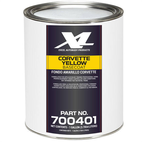 Excel Auto Body Products CORVETTE YELLOW B/C GA.
