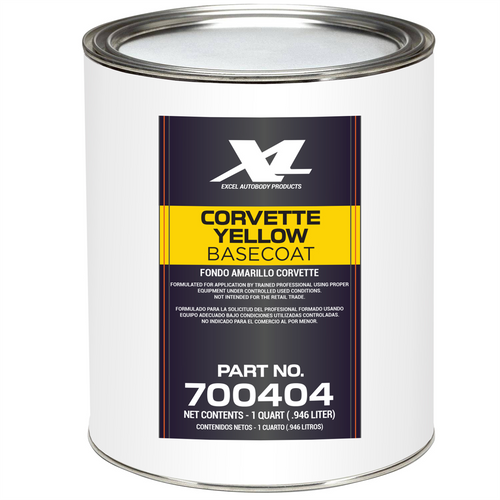 Excel Auto Body Products CORVETTE YELLOW B/C QT.