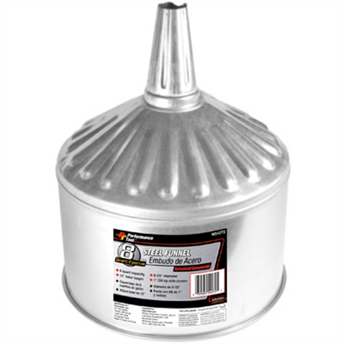 Wilmar Corp. / Performance Tool 8QT Steel Galvanized Funnel Wilmar Corp. / Performance Tool 8QT Steel Galvanized Funnel