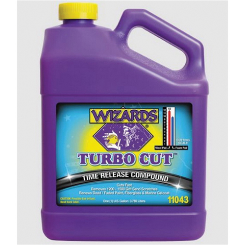 Wizards Products TURBO CUT 11043 Time Release Compound, 1 gal Can, High-Gloss, White, Liquid