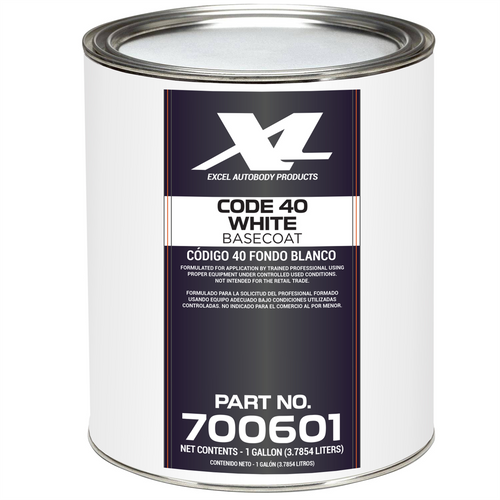 Excel Auto Body Products CODE 40 WHITE B/C GA.