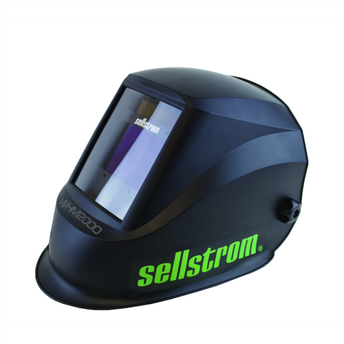 Sellstrom Welding Helmet - Auto Darkening - Thermoplastic - 3.94-inch x 2.36-inch Viewing Area - Shade 4/9-13 Variable ADF - Ratcheting Headgear - Black - Advantage Plus Series