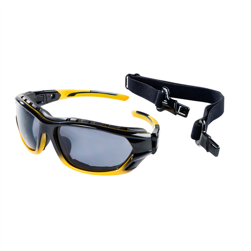 Sellstrom Sellstrom - Safety Glasses - XPS530 Series - Smoke Lens - Yellow/Black Frame -  AF/HC -  Sealed