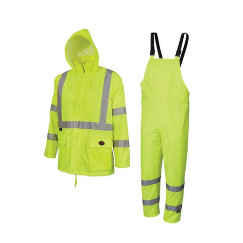Pioneer Pioneer - 150D Oxford Poly/PVC Waterproof Rainsuit - Hi-Viz Yellow/Green - Size Medium Pioneer Pioneer - 150D Oxford Poly/PVC Waterproof Rainsuit - Hi-Viz Yellow/Green - Size Medium