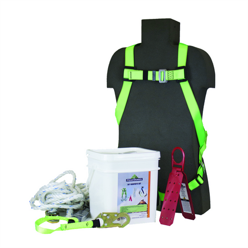 PeakWorks PeakWorks - RK6 Series Reusable Roofer's Kits: Harness, Rope Grab, 25' Vertical Lifeline, Roof Bracket PeakWorks PeakWorks - RK6 Series Reusable Roofer's Kits: Harness, Rope Grab, 25' Vertical Lifeline, Roof Bracket
