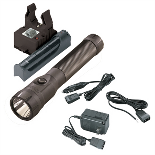 Streamlight 485 Lumen PolyStinger LED Flashlight - 120V/100V AC/12V DC PiggyBack - Black