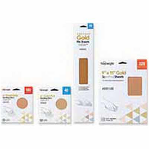 Sunmight USA Corporation Gold 05203R Open Coated File Sheet, 2-3/4 in W x 16-1/2 in L, P40 Grit, PSA Attachment