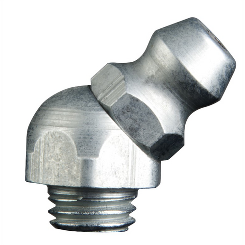 Alemite Straight Thread Fitting, 45 Degrees, 1/4" UNF-2A