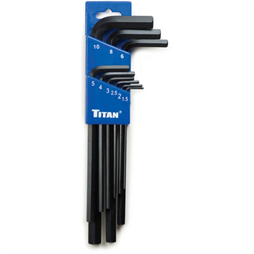 TITAN 9-PC METRIC LONG HEX KEY SET TITAN 9-PC METRIC LONG HEX KEY SET