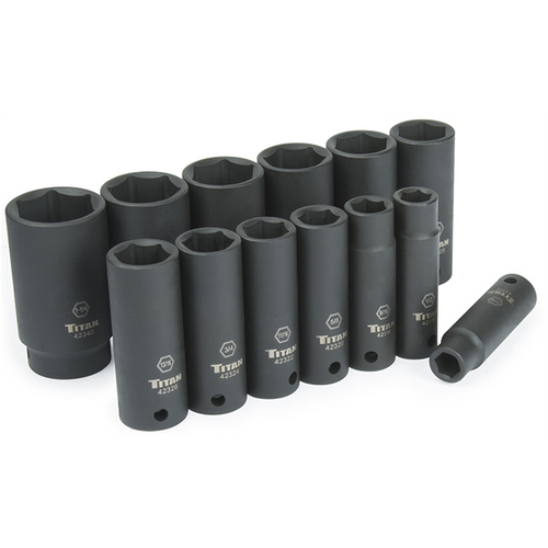 TITAN 13-PC 1/2" DR SAE DEEP IMPACT