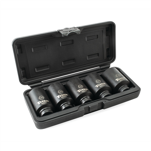 TITAN 5 pc. 1/2 in. Dr Deep Impact Socket Set TITAN 5 pc. 1/2 in. Dr Deep Impact Socket Set