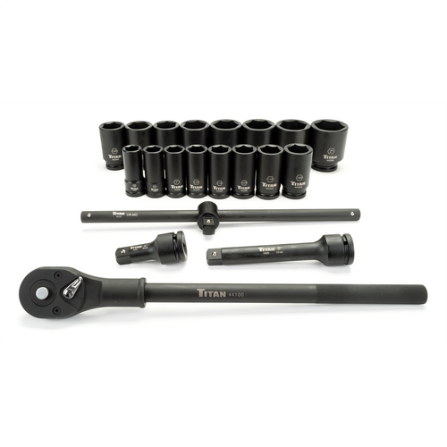 Titan 20 pc. 3/4 in. Dr 6 pt. SAE Impact Socket Set