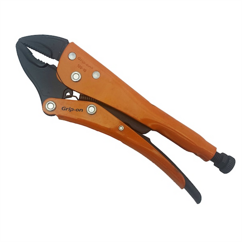 Anglo American Grip-On 10-Inch Straight and Concave Locking Jaw Pliers- Orange