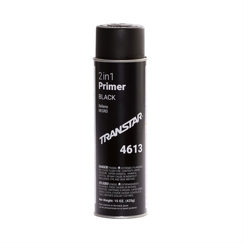 Transtar Autobody Products 4613 2 in 1 Primer, 20 oz Aerosol Can, Black, 15 to 20 min Dry Curing