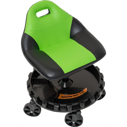 Traxion 2-705  ProGear Mobile Rolling Gear Race Seat with Tray and Five All Terrain Casters - Green