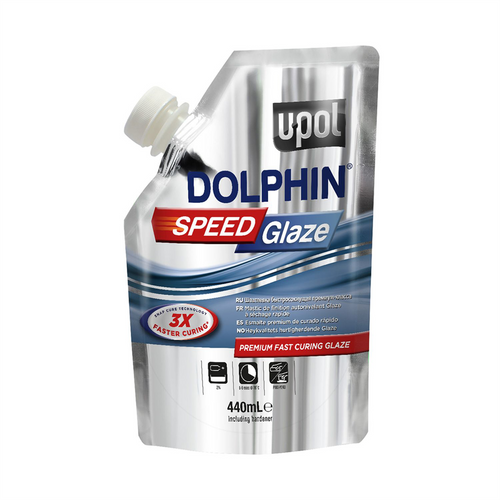 U Pol Products DOLPHIN 0654 Speed Glaze, 440 mL Bag, Light Blue, Liquid