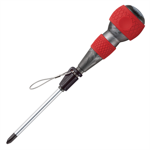 Vessel No.210ST Ball Grip Tethered Screwdriver PH2x125