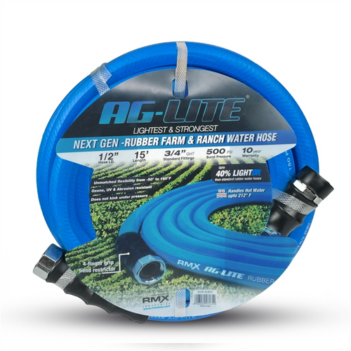 BluBird AG - Lite Rubber Water Hose Assembly 1/2" x 15'