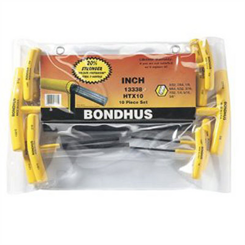Bondhus Corp. 10pc Set Graduated T-Hnd Bondhus Corp. 10pc Set Graduated T-Hnd