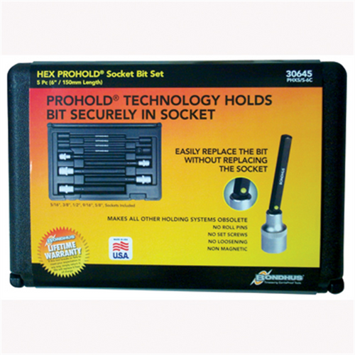 Bondhus Corp. Set 5 ProHold Hex Bits 6" (5/1 Bondhus Corp. Set 5 ProHold Hex Bits 6" (5/1