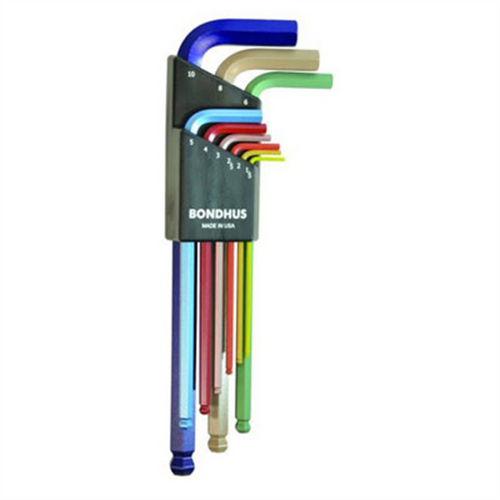 Bondhus Corp. 9 Pc ColorGuard L Wrench Long Bondhus Corp. 9 Pc ColorGuard L Wrench Long