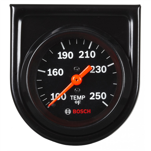 2" Mechanical Water/Oil Temp Guage (Black Face)