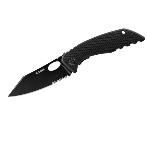 COAST Products Coast DX376 Double Safe Double Lock 3Cr13 Stainless Steel Blade Folding Pocket Knife - Black