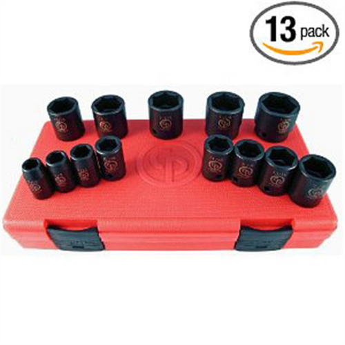 Chicago Pneumatic 1/2"DR 13PC SAE IMPACT SOCKET SET Chicago Pneumatic 1/2"DR 13PC SAE IMPACT SOCKET SET