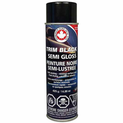 Dominion Sure Seal 24003 Trim Paint, 15 oz Aerosol Can, Aerosol, Semi Gloss Black Dominion Sure Seal 24003 Trim Paint, 15 oz Aerosol Can, Aerosol, Semi Gloss Black