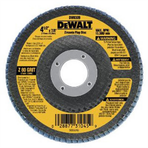 DeWalt 4.5"x7/8" 80gt Zirc T29 Flap D