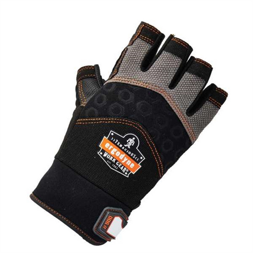Ergodyne 900 S Black Half-Finger Impact Gloves Ergodyne 900 S Black Half-Finger Impact Gloves